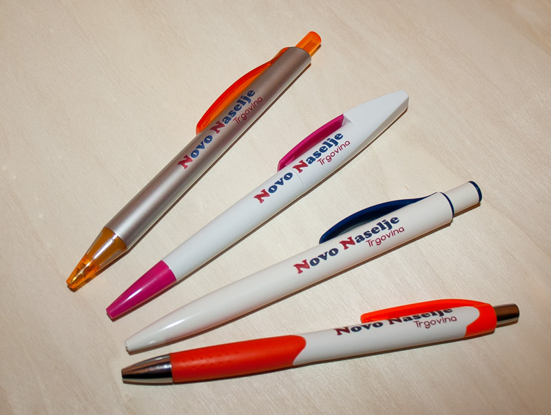 Color print na kemijske olovke