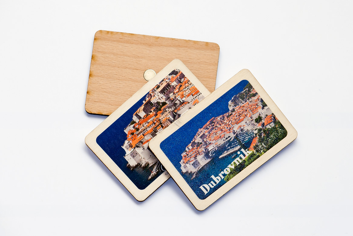 Drveni magnet s motivom Dubrovnika