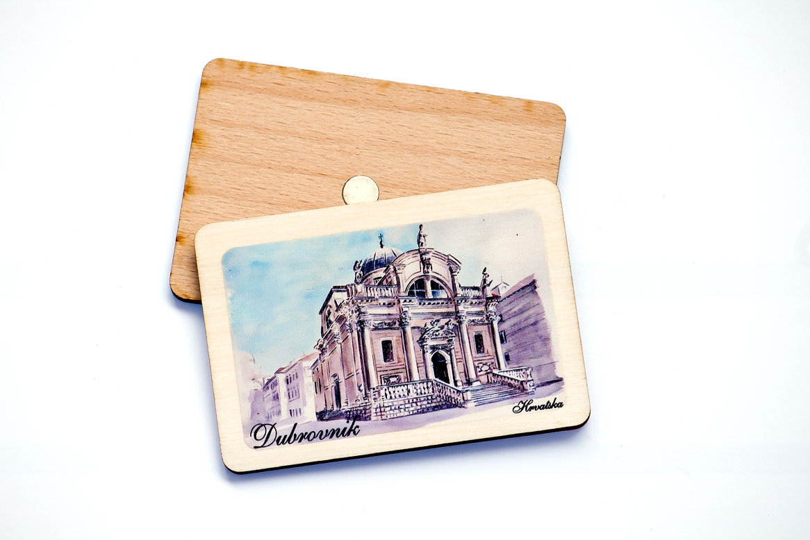 Drveni magnet s motivom Dubrovnika
