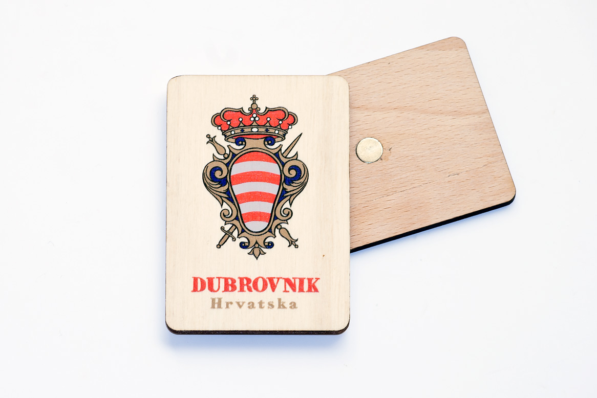 Drveni magnet s motivom Dubrovnika